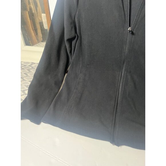 Land's End Women’s L 14/16 Fleece Full Zip Black Jacket NWT. Q - Picture 3 of 7
